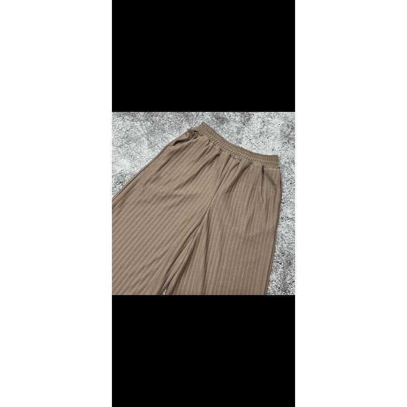 Knit pants premium celana kulot knit warna khaki