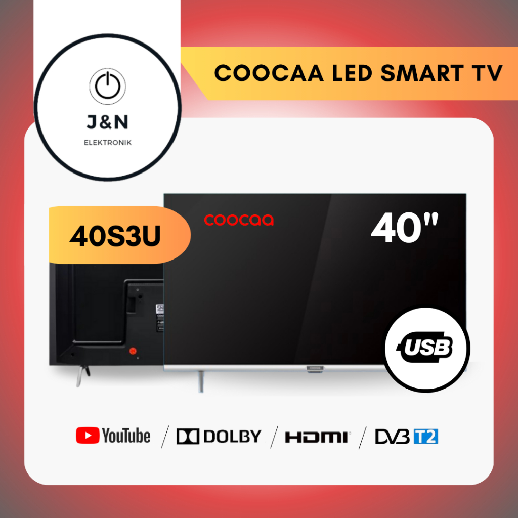 COOCAA LED TV 40 INCH - 40S3U Plus  - SMART TV