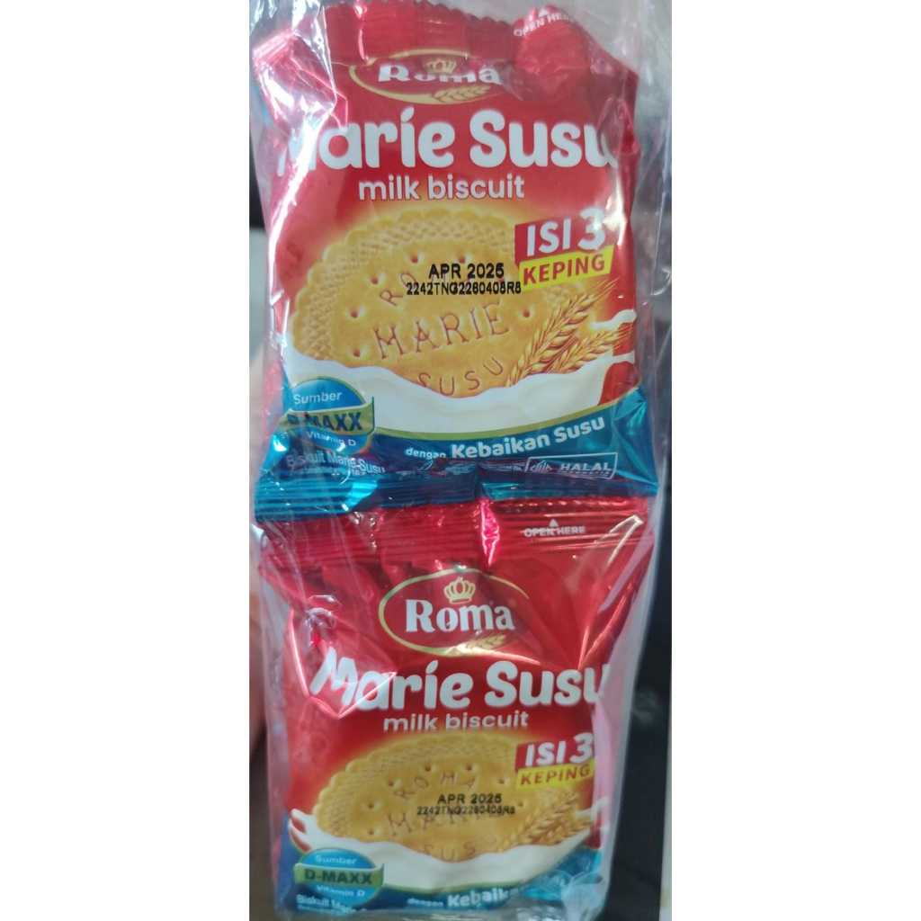 

Roma Marie Susu Milk Biscuit Renceng isi 10 (3keping)