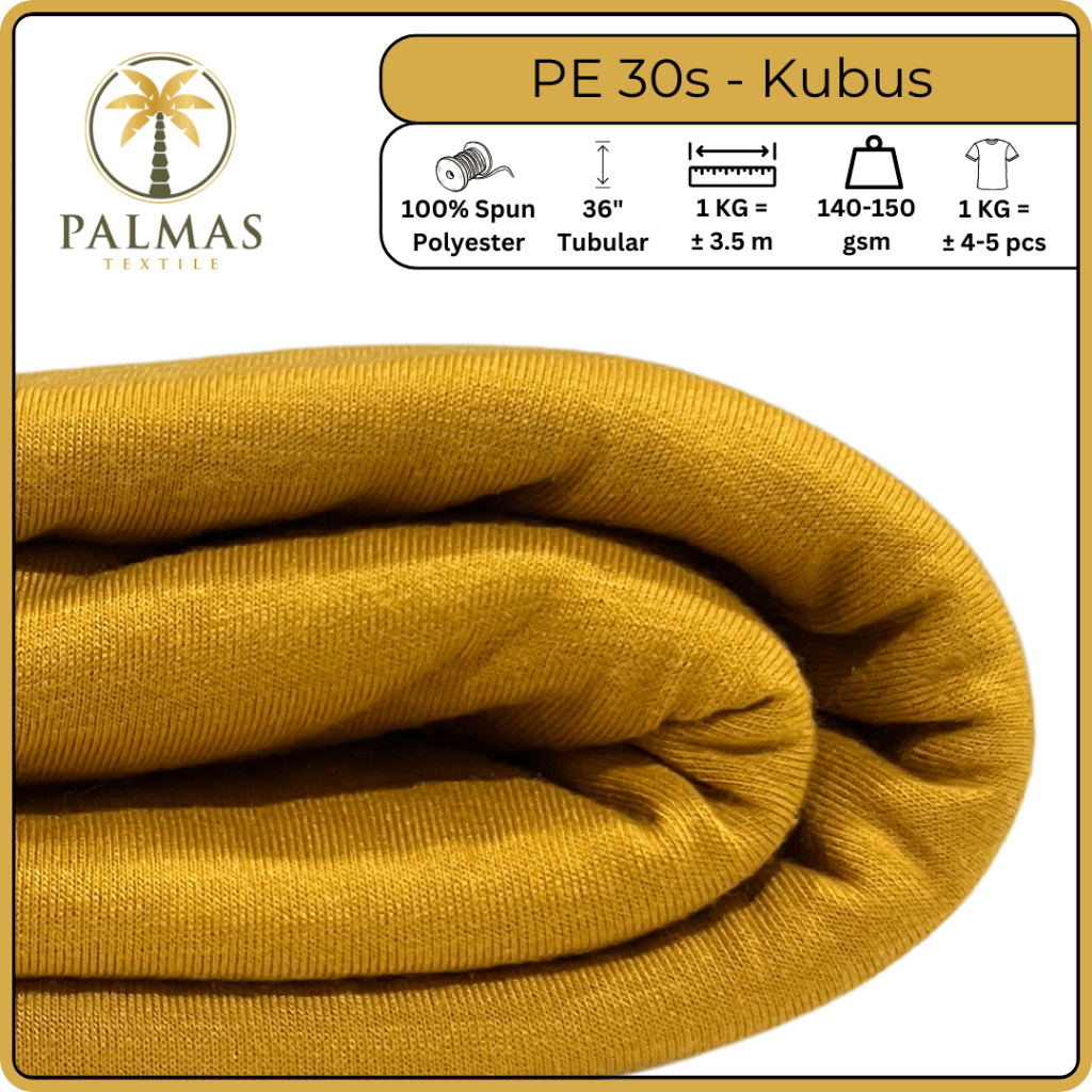 Kain PE 30s - Mustard (Bahan Kaos)