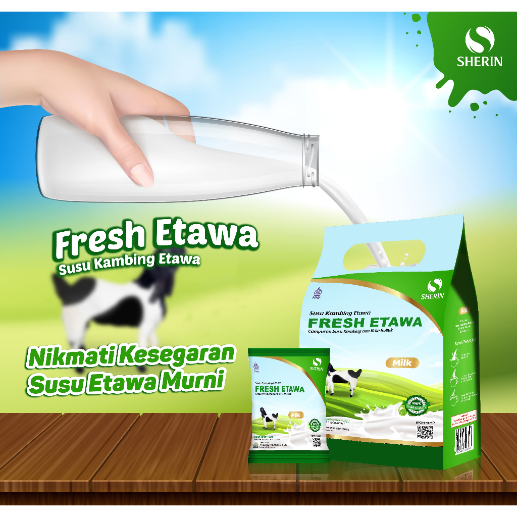 

Susu Kambing Fresh Etawa Premium 20 gr isi 10 sachet