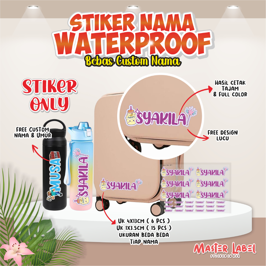 

Stiker koper tumblr Nama custom Stiker timbul waterproof anti minyak anti terkelupas stiker Nama
