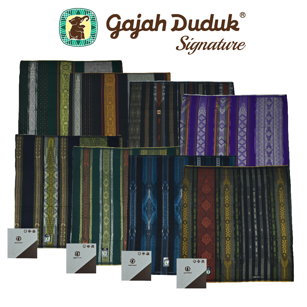 Sarung Signature cap gajah duduk dewasa Harga terjangkau aneka motif dan warna