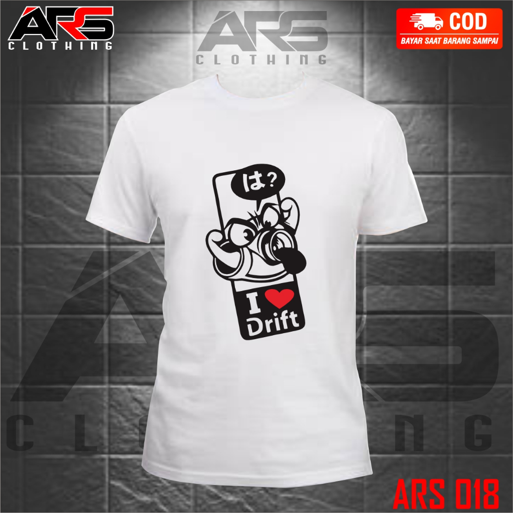 Kaos Tshirt Pria/ Wanita I LOVE DRIFT Baju Distro Basic Lengan Pendek Cowok Kasual Harian Murah PREM