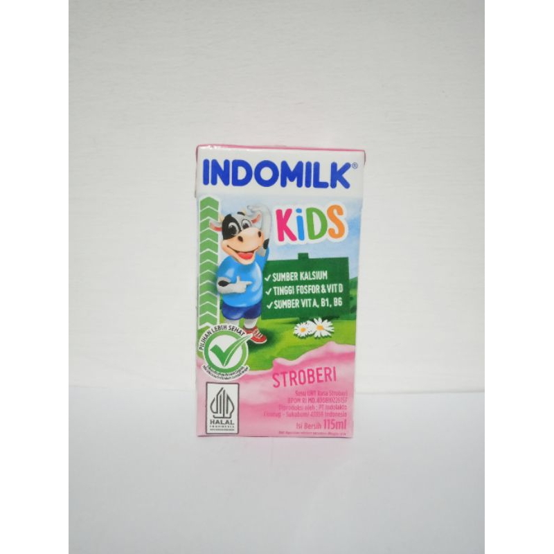 

susu kotak kecil indomilk kids 115ml rasa strawberry