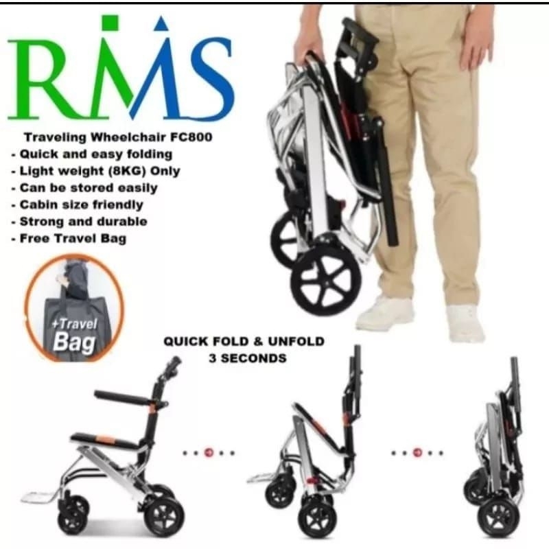KURSI RODA TRAVELING / KURSI RODA LIPAT BONUS TAS