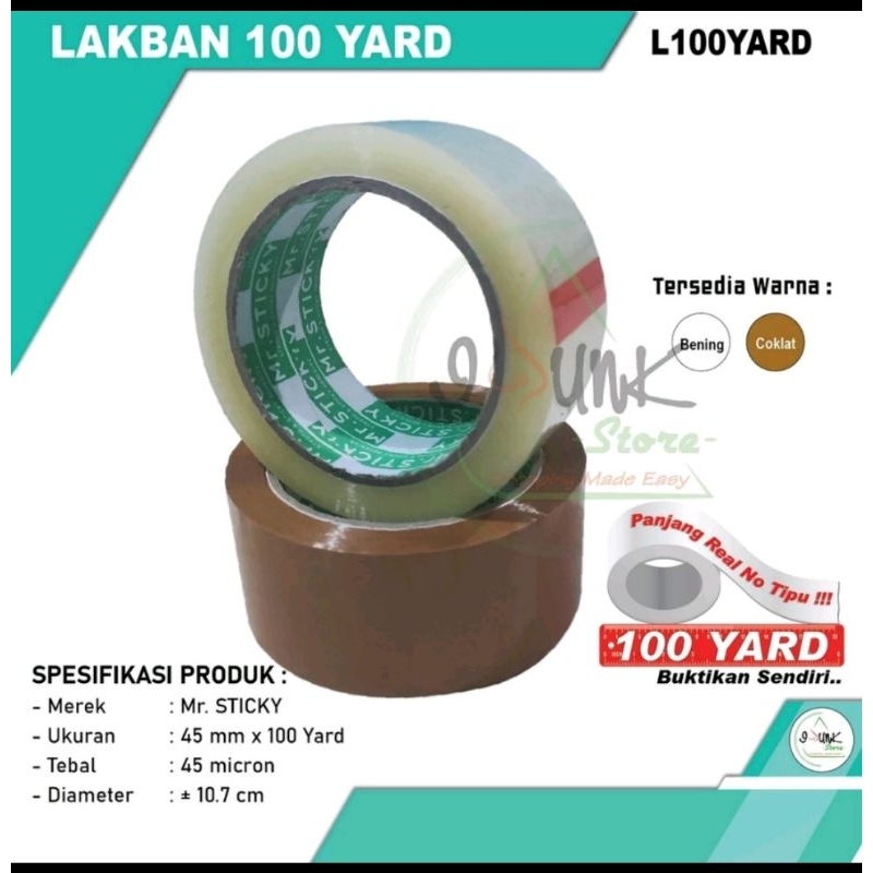 

lakban bening coklat 45MM x 100 Yard ( 2 inch x 100yard)