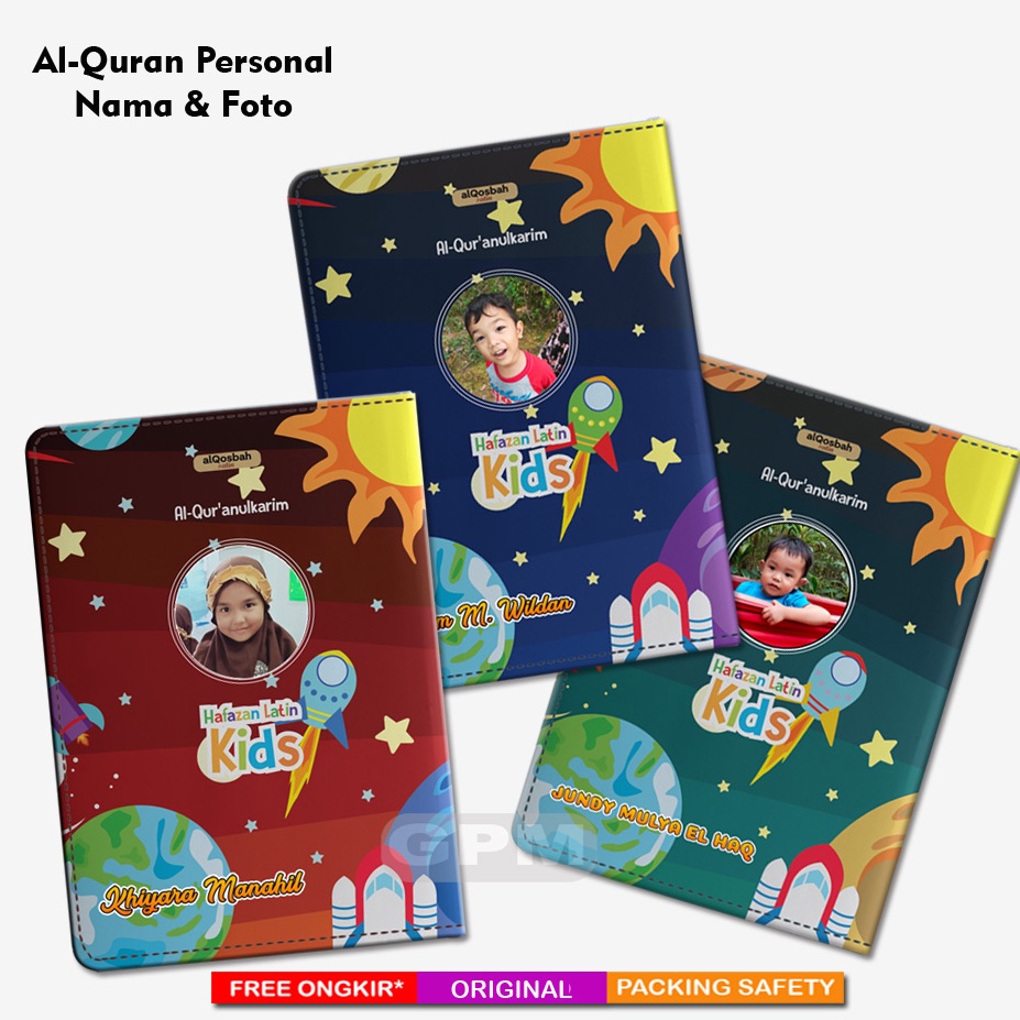 ART O37E AlQuran Hafazan Anak  Cover Custom Sablon Nama  Foto  Terjemah Tajwid dan Latin  Bahan Sati