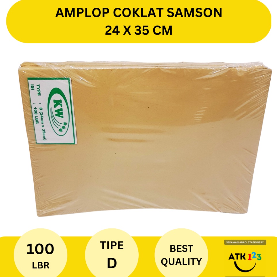 

KODE W1N Amplop Coklat Samson D Ukuran 24x35cm Amplop Dokumen Lamaran Kerja
