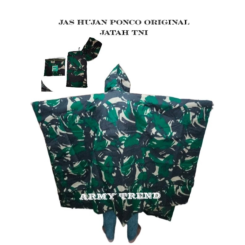 PONCO LORENG ASLI ORIGINAL JATAH TNI / JAS HUJAN LORENG / JAS HUJAN PONCO LORENG JATAH ASLI TNI / MA