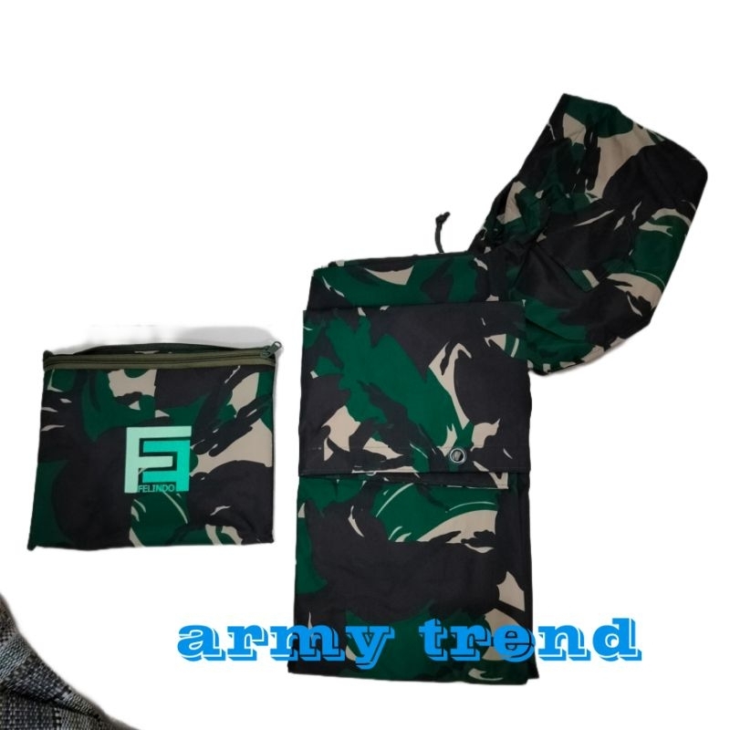 JAS HUJAN PONCO LORENG JATAH TNI / JAS HUJAN LORENG MALPINAS STANDART TNI ORIGINAL
