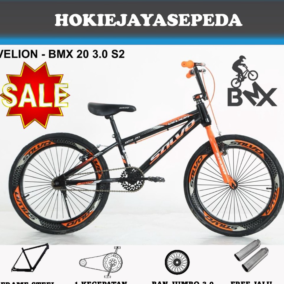 Sepeda BMX 2 VELION  SALVO Ban 2 x 3 dan 24 untuk anak 9 tahun sampai remaja BONUS JALU ART T9M7