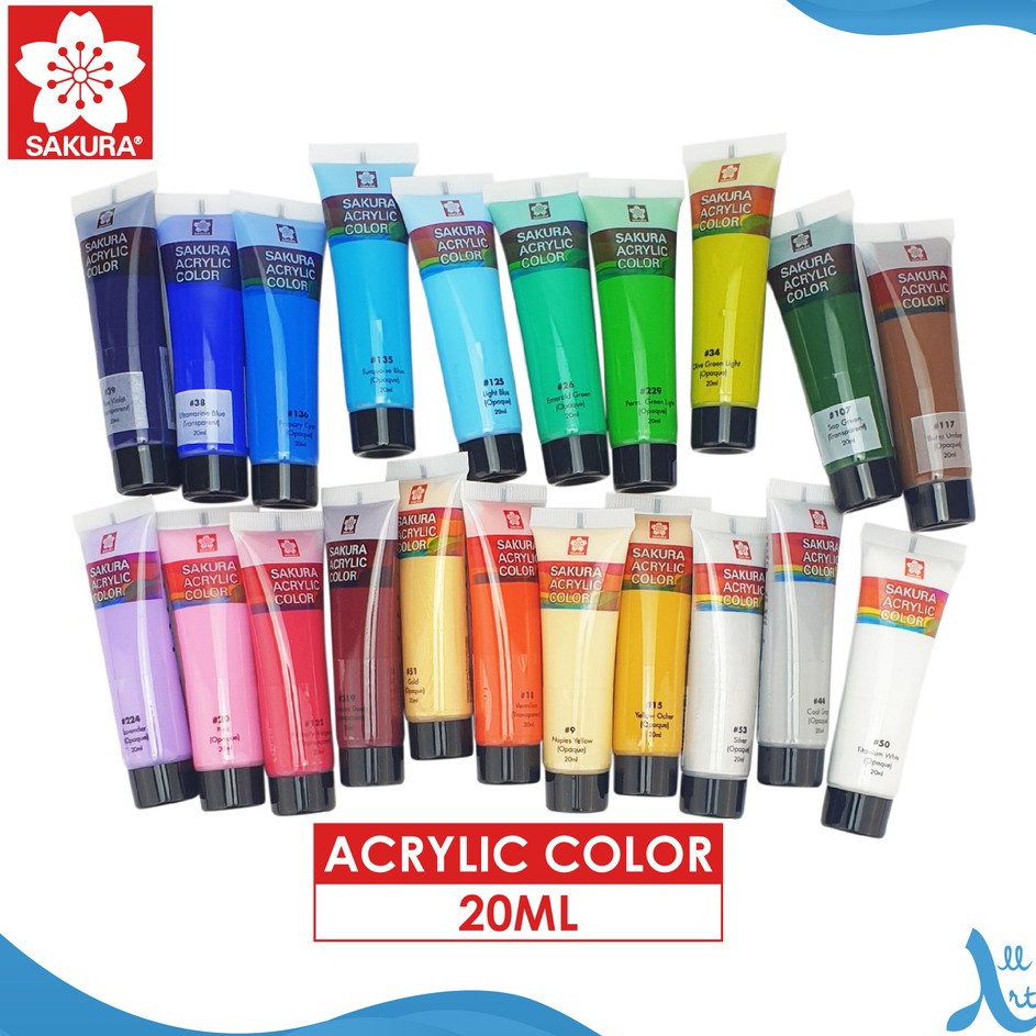 

Kejar Harga Cat Akrilik Sakura 2ml Acrylic Color Paint 12