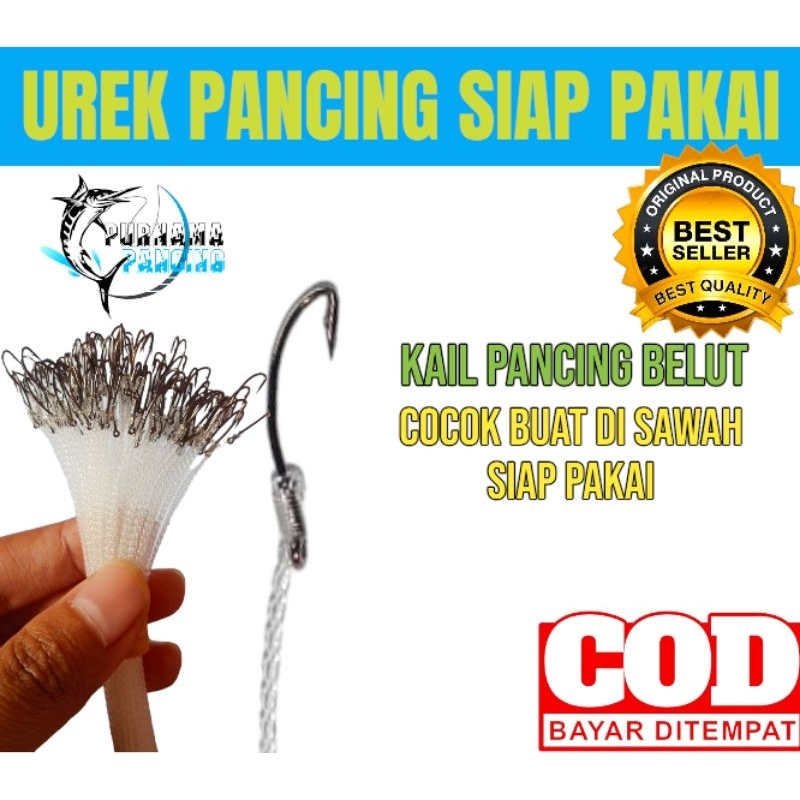 Urek Pancing Belut Sawah Siap Pakai Ukuran Xs Kail Pancing Belut