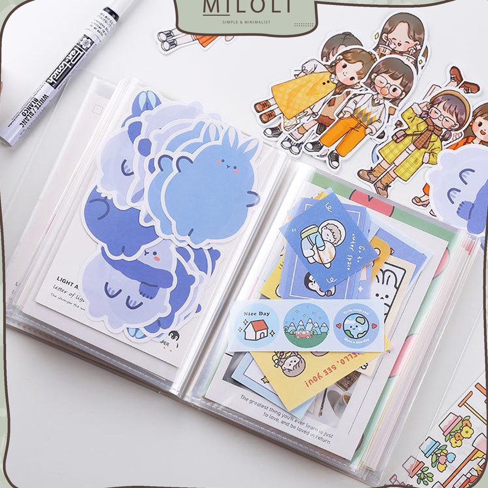 

Model Unik MILOLI A6 Bag Type Storage Book Buku Binder PVC Transparan 5R Album Book F84