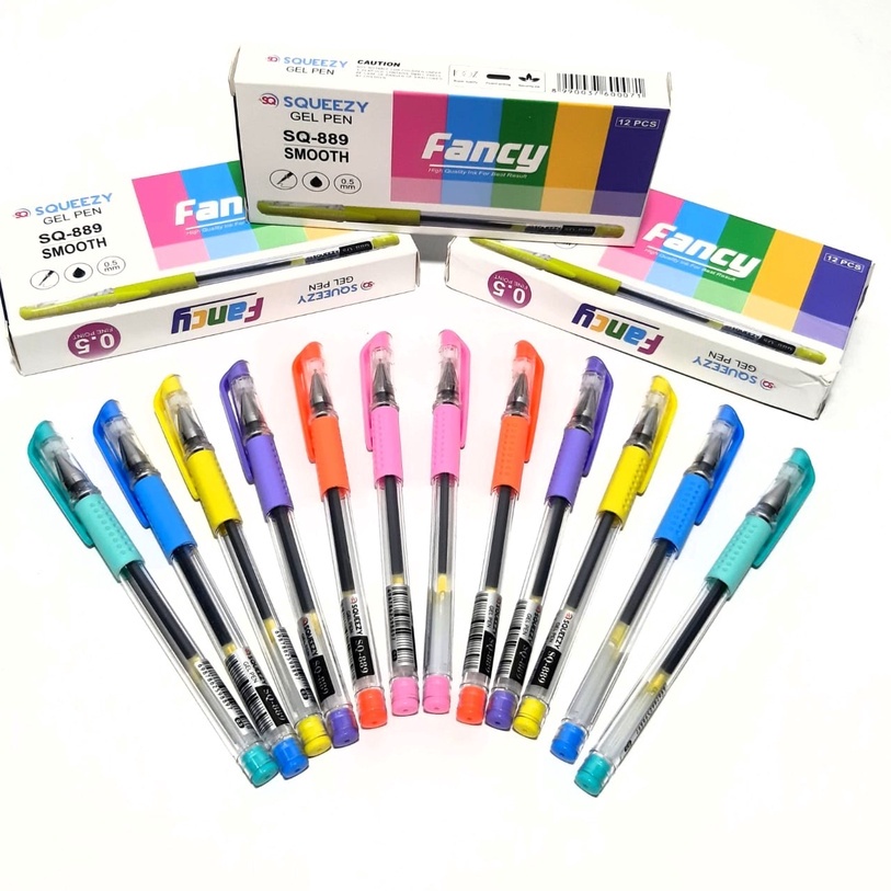 

KODE D2G8 Harga Grosir 1Dus 144pcs Pulpen Gel FANCY SQ889 5mm