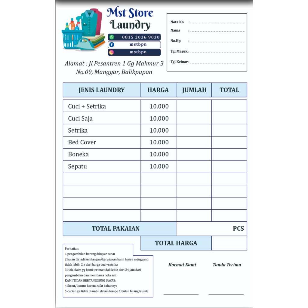 

PESAN NOTA CUSTOM SATUAN, BISA NAMA, LOGO, ALAMAT, DLL TANPA MINIMAL ORDER