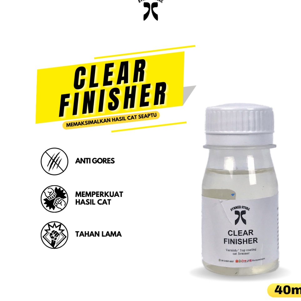 

Promo Terlaris Clear Finisher Varnish Cat Sepatu Tas Cat Akrilik Kulit Kanvas Leather Paint Cat Canvas Svmmerink