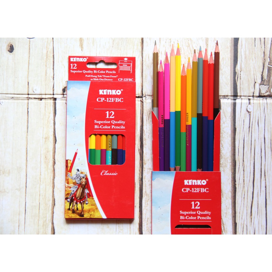 

New Discount Pensil Warna Kenko BiColor 12 Color