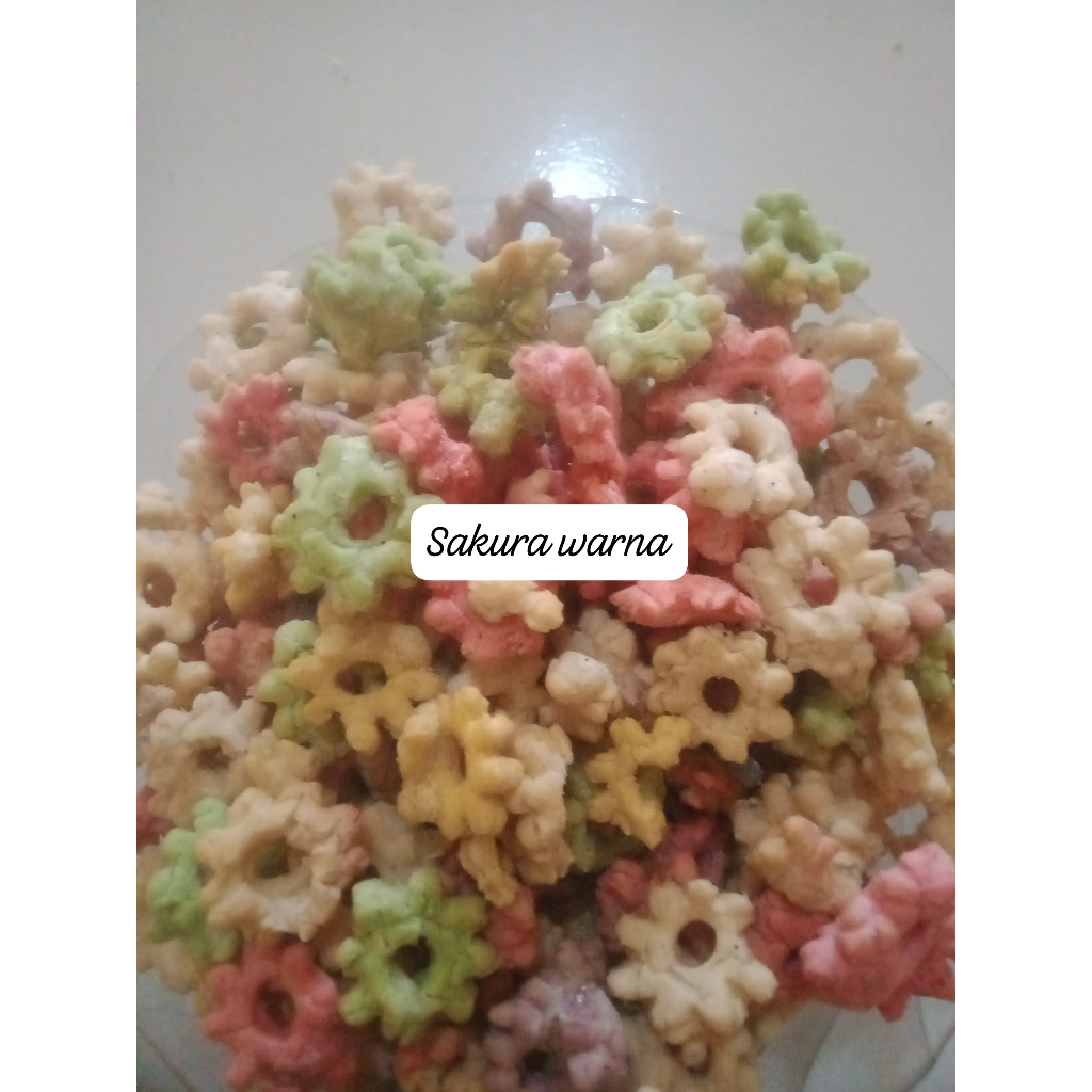 

kue sakura warna//cin cin warna 1kg