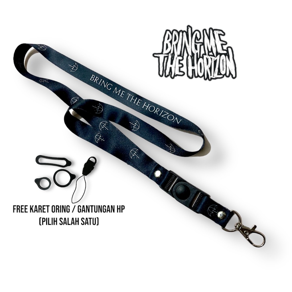 LANYARD BMTH BRING ME THE HORIZON LANYARD BAND Lanyard Tali Gantungan HP handphone Lanyard Anime Lan