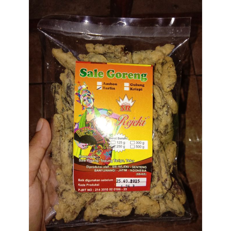 

Sale Goreng Barlin, Sale Molen dan Keripik Pisang Sri Rejeki 250 gram Oleh - Oleh Khas Banyuwangi