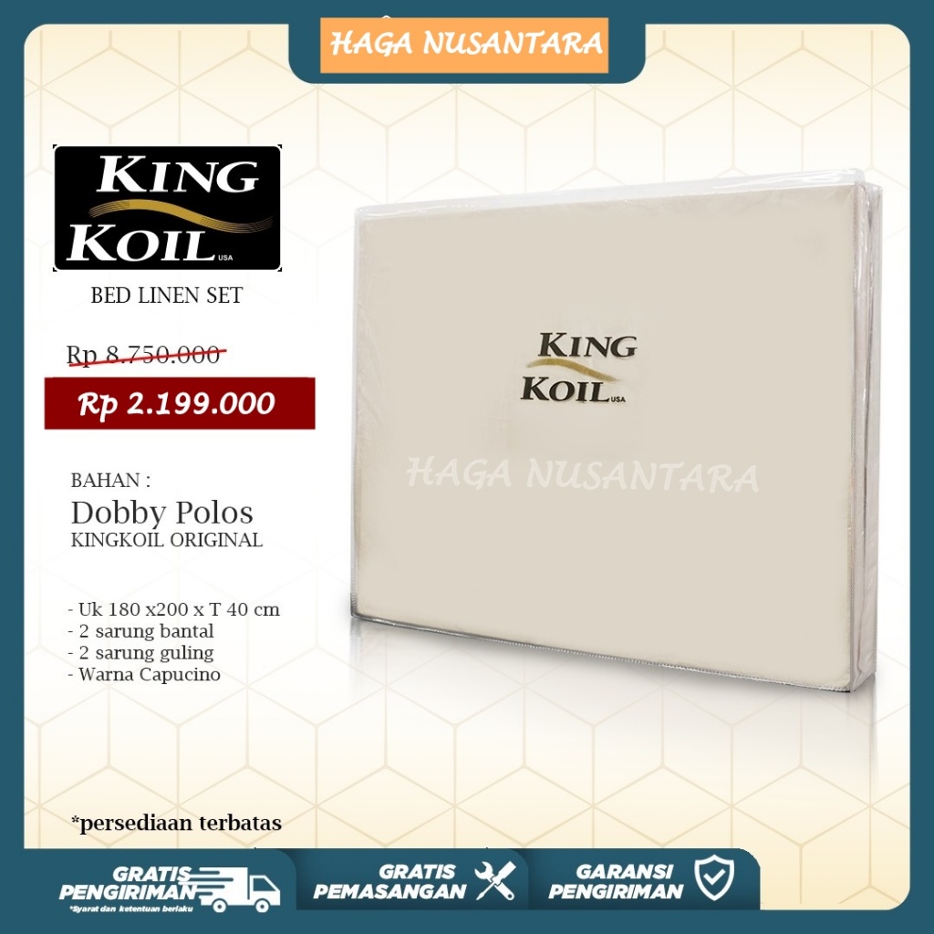 King Koil Kingkoil Bed Linen Set - Seprei Sprei Seprai Asli Original King Koil - Seprei Kingkoil Ori