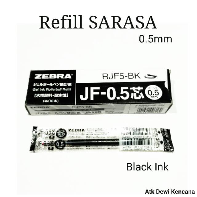 

Refill Pulpen Gel Zebra Sarasa 0.5 Tinta Hitam St004