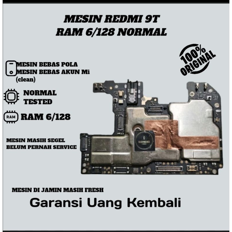 MESIN REDMI 9T NORMAL RAM 6/128 TINGGAL PAKAI