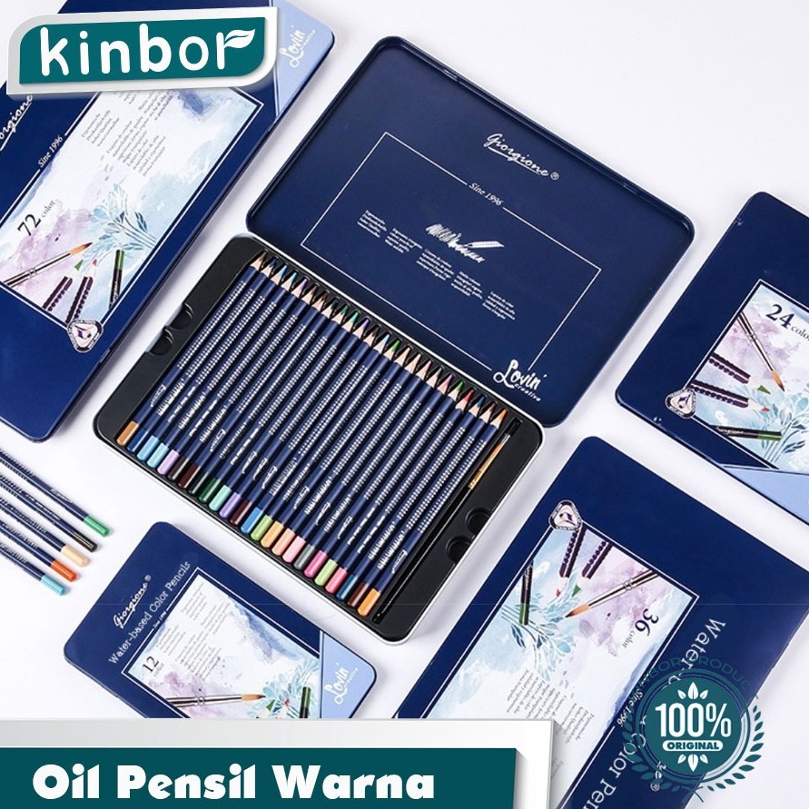 

ART J82E Oil Pensil Warna 122448 WaterColor Pencil Color KINBOR