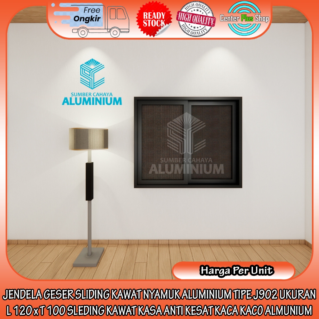 [INSTANT] JENDELA SLIDING GESER SLEDING KAWAT NYAMUK ALUMINIUM TIPE J902 UKURAN L 120 X T 100 120x10