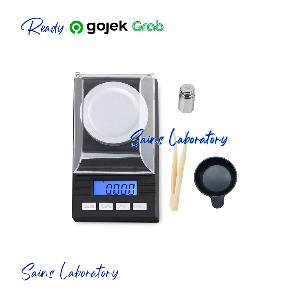 NEW  Neraca Digital Analitik 0,001 gr Max 50 gr Timbangan Digital Laboratorium Neraca Analitik