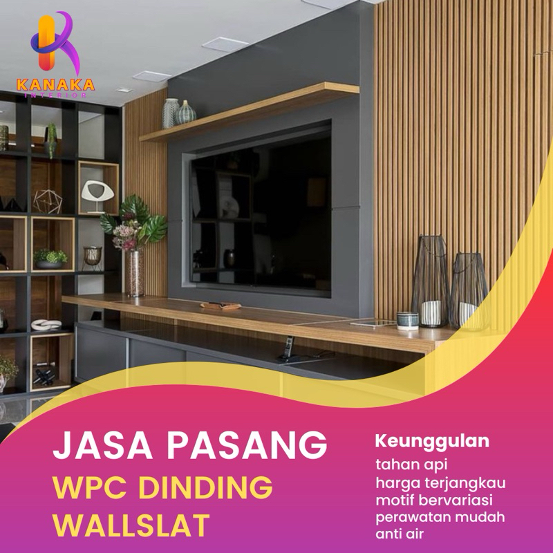 JASA PASANG WPC / PANEL DINDING / WOOD PANEL WPC / BACK DROP WPC