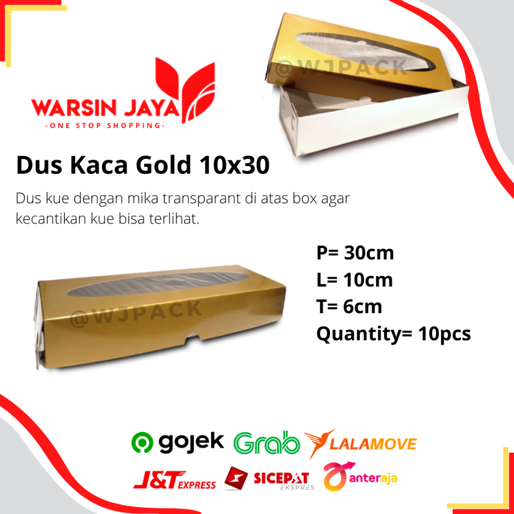 

DUS KACA EMAS 10X30/10PCS
