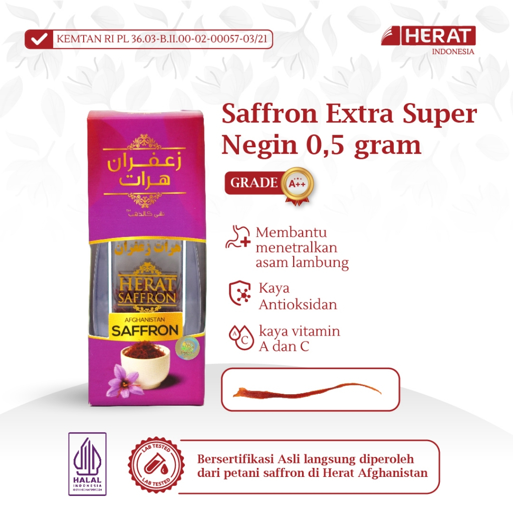 

Herat Saffron Afghanistan - Extra Super Negin [0,5 gram] - Safron Premium Halal 100% Original