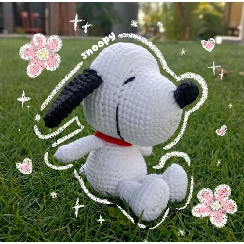 Amigurumi Crochet Snoopy Doll/ Boneka Rajut Snoopy/ Peanuts Doll