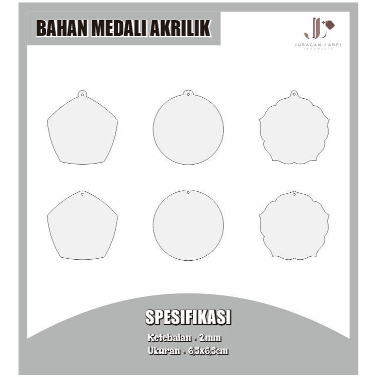 

Bahan Piagam Medali Akrilik bening 2mm