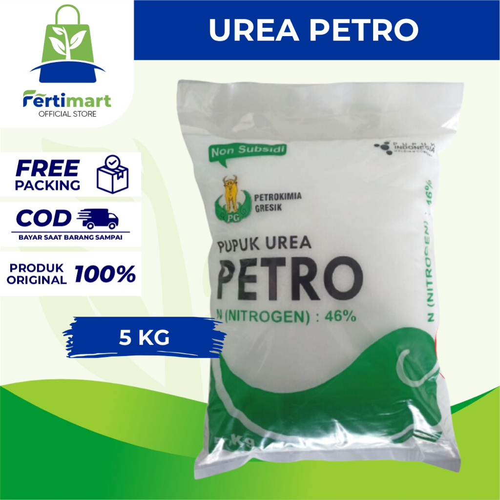 Fertimart - Pupuk Urea Petro 5 kg Non Subsidi Pupuk Nitrogen Petrokimia Gresik