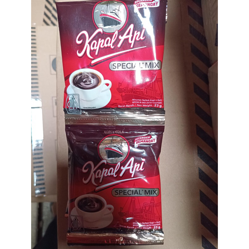 

Kopi Kapal Api sachet special mix + gula 23gr