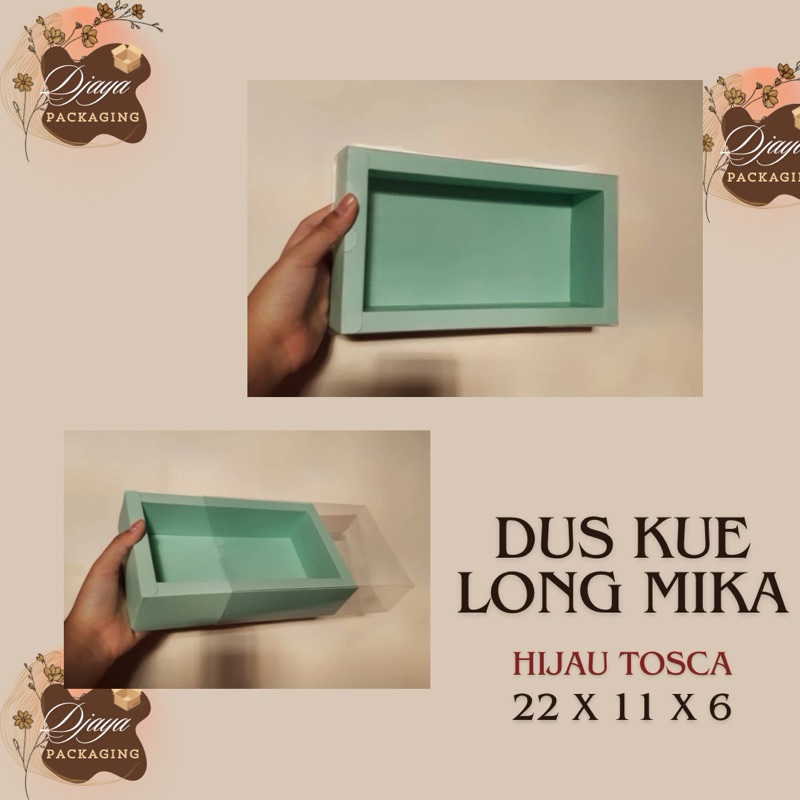 

Dus Kue Long Mika Hijau Tosca 22x11x6