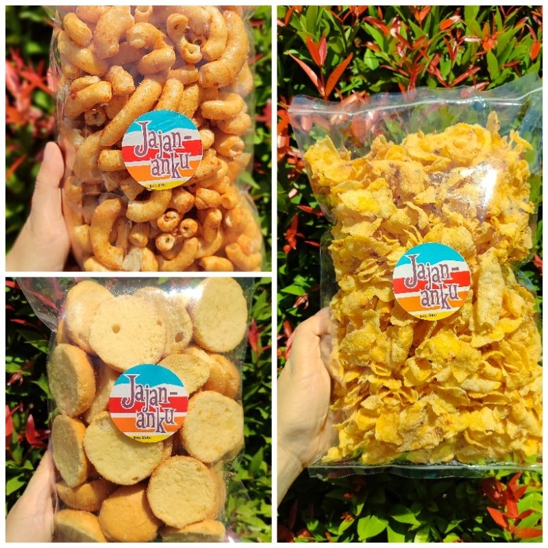 

Marning asin gepeng 250gram, Makaroni pedas manis 200gram