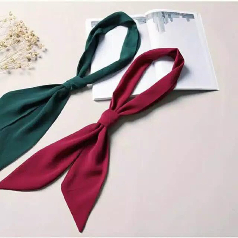 Grosir Syal dasi simple wanita polos korea