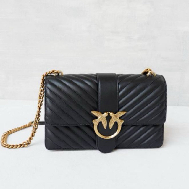 PINKO Love One Classic Chevron Crossbody Bag