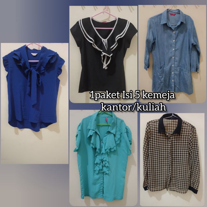 [BEKAS] BUNDLING KEMEJA KANTOR/KULIAH DAPAT 5