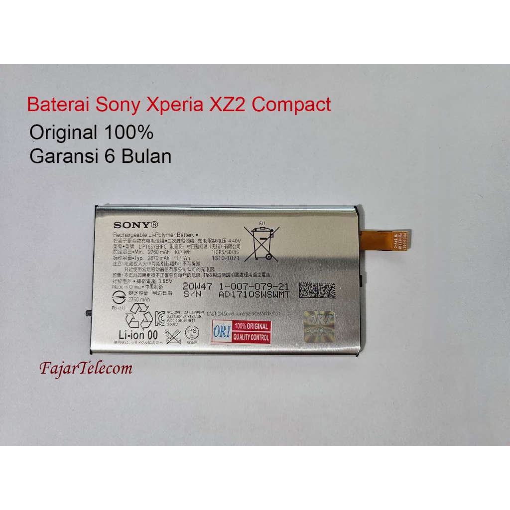 Baterai Sony Xperia XZ2 Compact XZ2 mini model LIP1657ERPC Original