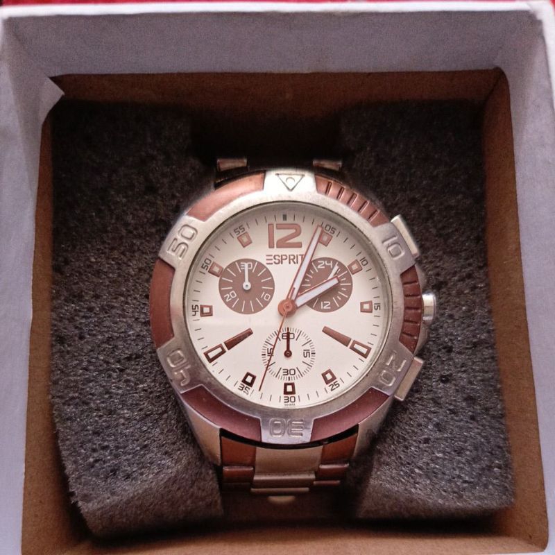 jam tangan original Chronograph Esprit preloved second bekas