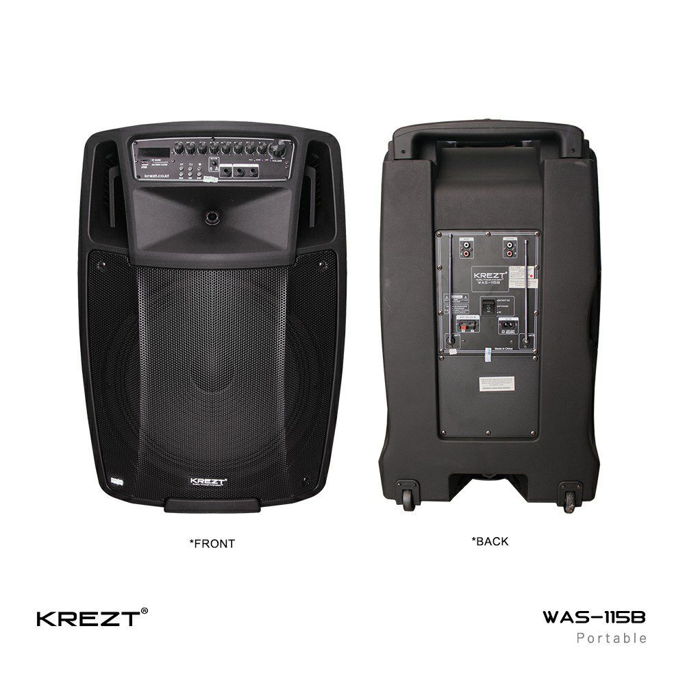 SPEAKER KREZT WAS 115B - PORTABLE SOUND SYSTEM (15 inch)