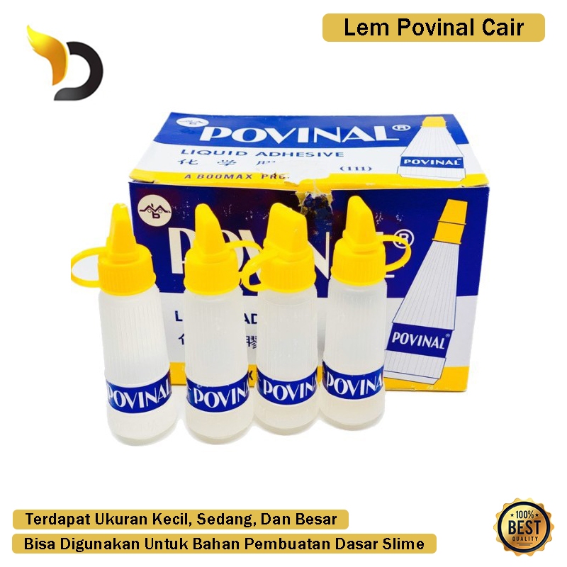 

Lem Kertas Cair Povinal Bening Serbaguna Liquid Adhesive Perekat Kecil Sedang Besar Murah