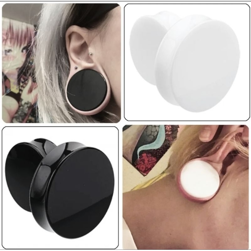 PIERCING AKRILIK JUMBO PADAT / EAR PLUG / PIERCING AKRILIK JUMBO BUNTU / PLONG BUNTU