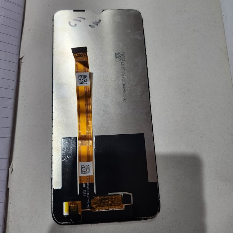 lcd realme c11 ori copotan - retak glass